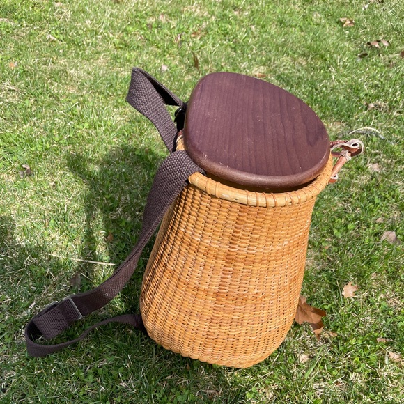 Hand Crafted Bags Rare Nantucket Basket Rattan Backpack Poshmark